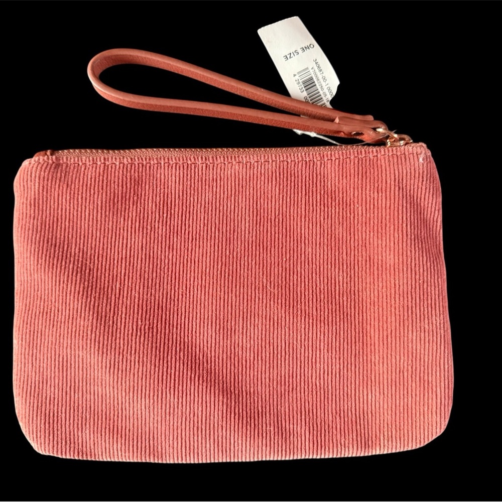 Old Navy Llama Wristlet Wallet Corduroy Pink Wrist Strap NWT - Picture 3 of 5